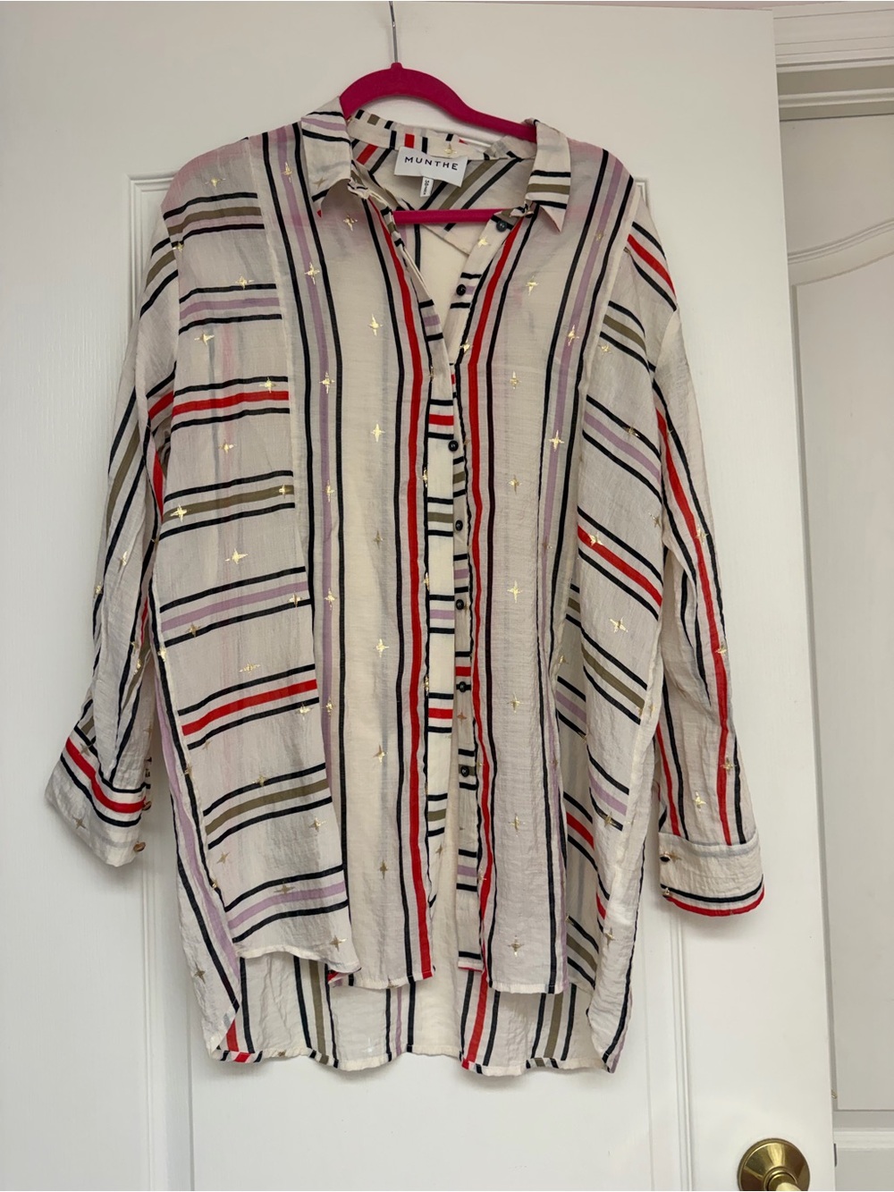 EUC Munther Striped Blouse Size L